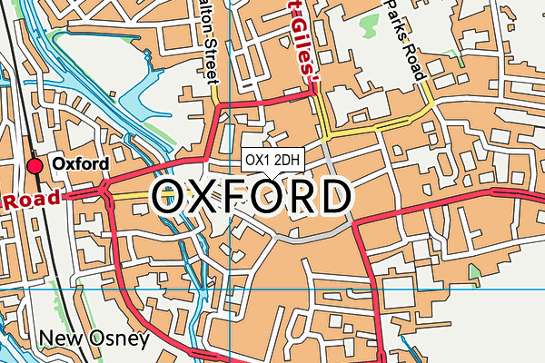 OX1 2DH map - OS VectorMap District (Ordnance Survey) OX1 2DH map - OS VectorMap District (Ordnance Survey)