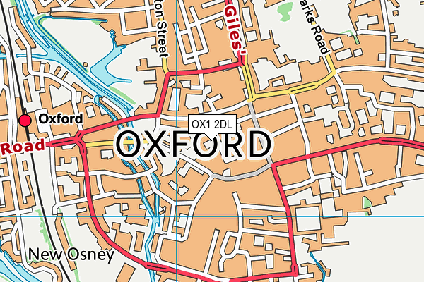 OX1 2DL map - OS VectorMap District (Ordnance Survey) OX1 2DL map - OS VectorMap District (Ordnance Survey)