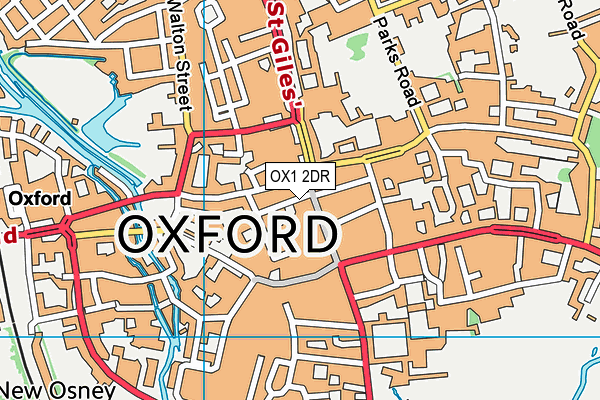 OX1 2DR map - OS VectorMap District (Ordnance Survey) OX1 2DR map - OS VectorMap District (Ordnance Survey)