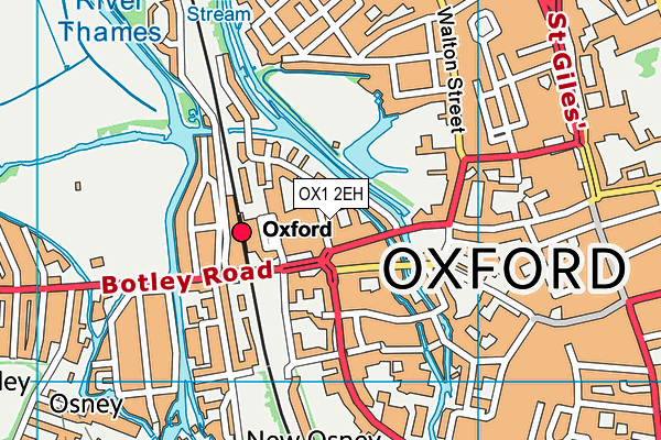 OX1 2EH map - OS VectorMap District (Ordnance Survey) OX1 2EH map - OS VectorMap District (Ordnance Survey)