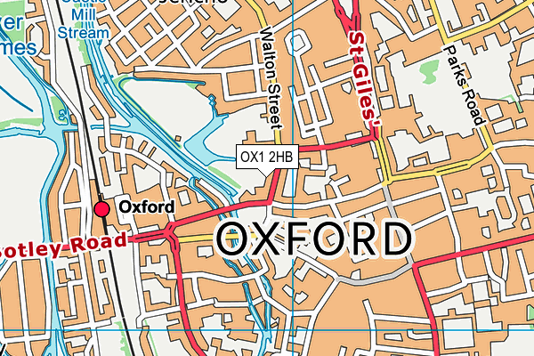 OX1 2HB map - OS VectorMap District (Ordnance Survey)