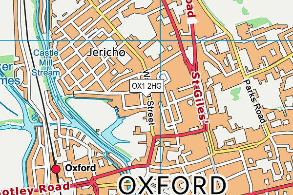 OX1 2HG map - OS VectorMap District (Ordnance Survey) OX1 2HG map - OS VectorMap District (Ordnance Survey)