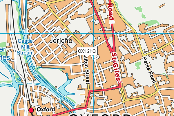 OX1 2HQ map - OS VectorMap District (Ordnance Survey) OX1 2HQ map - OS VectorMap District (Ordnance Survey)