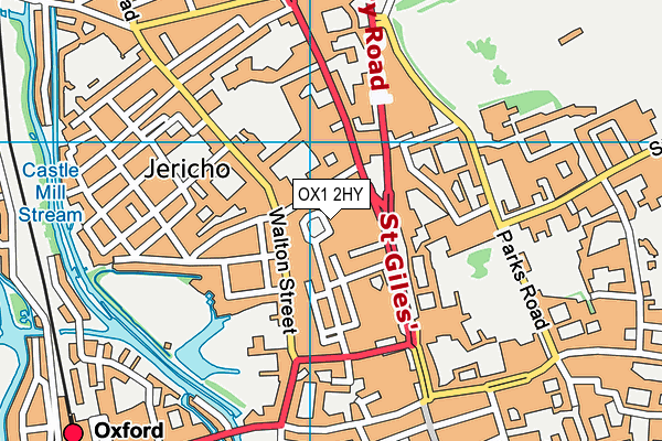 OX1 2HY map - OS VectorMap District (Ordnance Survey) OX1 2HY map - OS VectorMap District (Ordnance Survey)