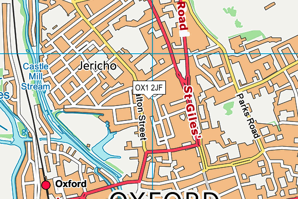 OX1 2JF map - OS VectorMap District (Ordnance Survey) OX1 2JF map - OS VectorMap District (Ordnance Survey)
