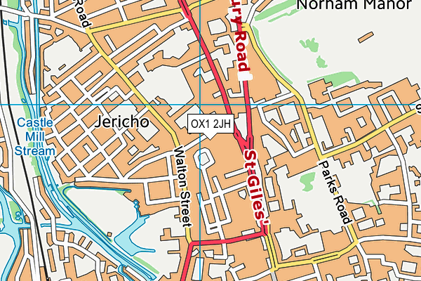 OX1 2JH map - OS VectorMap District (Ordnance Survey) OX1 2JH map - OS VectorMap District (Ordnance Survey)