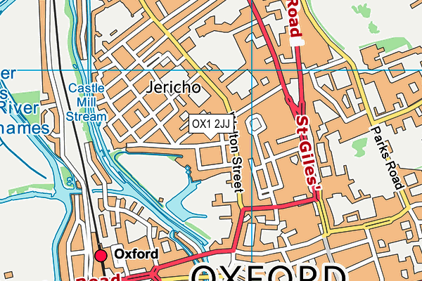 OX1 2JJ map - OS VectorMap District (Ordnance Survey) OX1 2JJ map - OS VectorMap District (Ordnance Survey)
