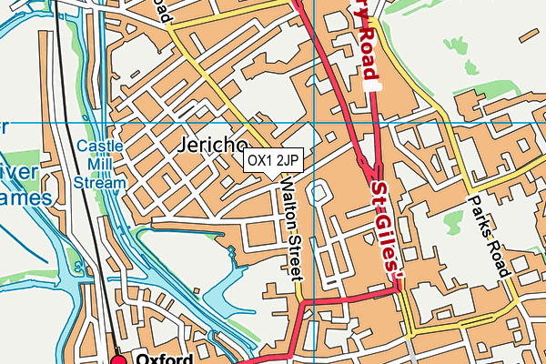 OX1 2JP map - OS VectorMap District (Ordnance Survey) OX1 2JP map - OS VectorMap District (Ordnance Survey)