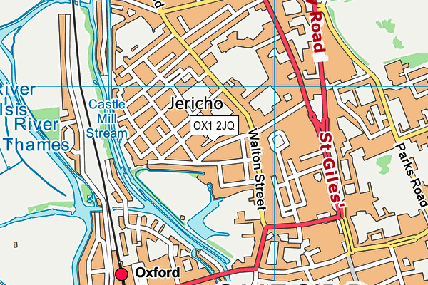 OX1 2JQ map - OS VectorMap District (Ordnance Survey) OX1 2JQ map - OS VectorMap District (Ordnance Survey)