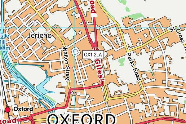 OX1 2LA map - OS VectorMap District (Ordnance Survey) OX1 2LA map - OS VectorMap District (Ordnance Survey)