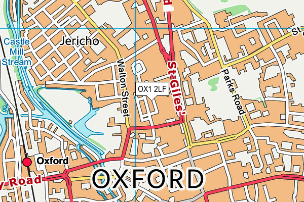 OX1 2LF map - OS VectorMap District (Ordnance Survey) OX1 2LF map - OS VectorMap District (Ordnance Survey)