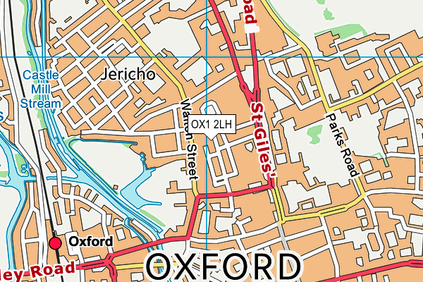 OX1 2LH map - OS VectorMap District (Ordnance Survey) OX1 2LH map - OS VectorMap District (Ordnance Survey)