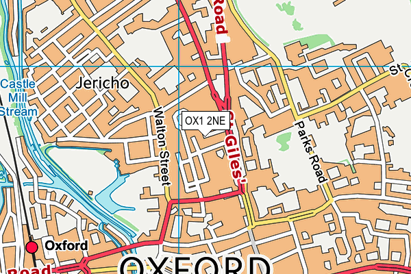 OX1 2NE map - OS VectorMap District (Ordnance Survey) OX1 2NE map - OS VectorMap District (Ordnance Survey)