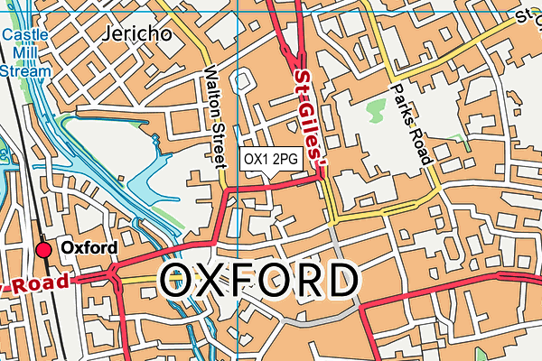 OX1 2PG map - OS VectorMap District (Ordnance Survey) OX1 2PG map - OS VectorMap District (Ordnance Survey)