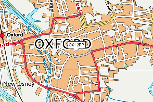 OX1 2RP map - OS VectorMap District (Ordnance Survey) OX1 2RP map - OS VectorMap District (Ordnance Survey)
