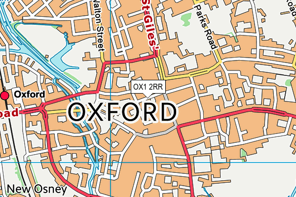 OX1 2RR map - OS VectorMap District (Ordnance Survey) OX1 2RR map - OS VectorMap District (Ordnance Survey)