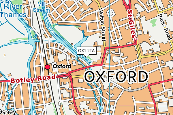 OX1 2TA map - OS VectorMap District (Ordnance Survey) OX1 2TA map - OS VectorMap District (Ordnance Survey)