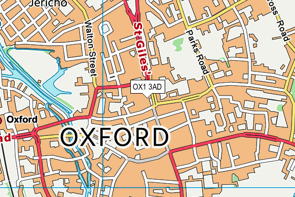 OX1 3AD map - OS VectorMap District (Ordnance Survey) OX1 3AD map - OS VectorMap District (Ordnance Survey)