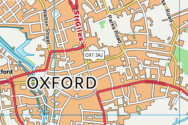 OX1 3AJ map - OS VectorMap District (Ordnance Survey) OX1 3AJ map - OS VectorMap District (Ordnance Survey)