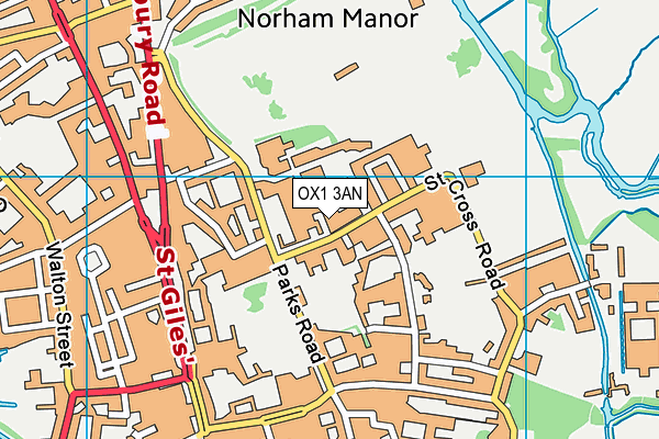 OX1 3AN map - OS VectorMap District (Ordnance Survey) OX1 3AN map - OS VectorMap District (Ordnance Survey)