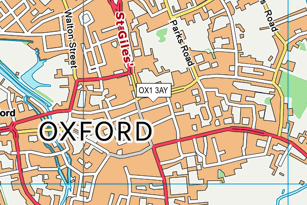 OX1 3AY map - OS VectorMap District (Ordnance Survey) OX1 3AY map - OS VectorMap District (Ordnance Survey)