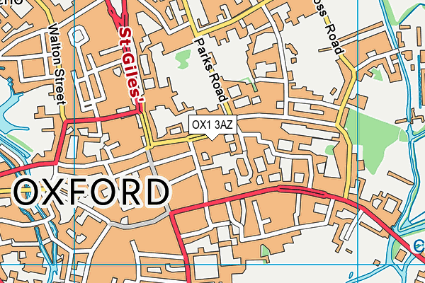OX1 3AZ map - OS VectorMap District (Ordnance Survey) OX1 3AZ map - OS VectorMap District (Ordnance Survey)