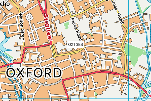 OX1 3BB map - OS VectorMap District (Ordnance Survey) OX1 3BB map - OS VectorMap District (Ordnance Survey)