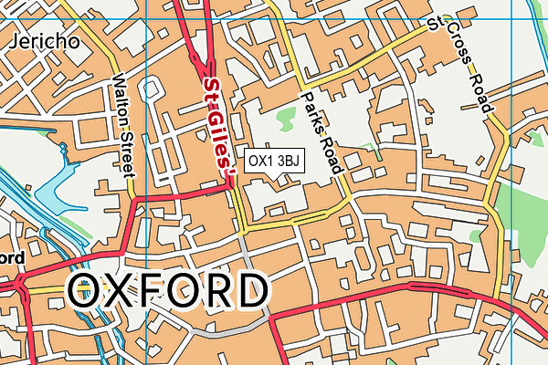 OX1 3BJ map - OS VectorMap District (Ordnance Survey) OX1 3BJ map - OS VectorMap District (Ordnance Survey)