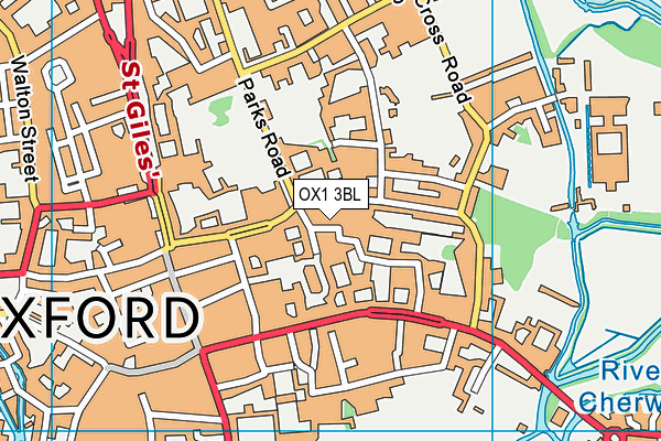 OX1 3BL map - OS VectorMap District (Ordnance Survey) OX1 3BL map - OS VectorMap District (Ordnance Survey)