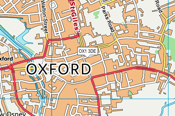 OX1 3DE map - OS VectorMap District (Ordnance Survey) OX1 3DE map - OS VectorMap District (Ordnance Survey)