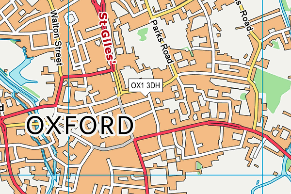 OX1 3DH map - OS VectorMap District (Ordnance Survey) OX1 3DH map - OS VectorMap District (Ordnance Survey)