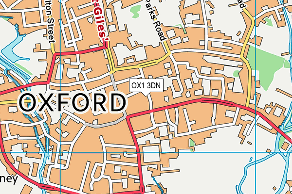 OX1 3DN map - OS VectorMap District (Ordnance Survey) OX1 3DN map - OS VectorMap District (Ordnance Survey)