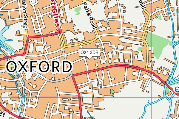 OX1 3DR map - OS VectorMap District (Ordnance Survey) OX1 3DR map - OS VectorMap District (Ordnance Survey)