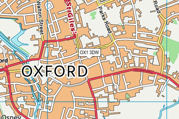 OX1 3DW map - OS VectorMap District (Ordnance Survey) OX1 3DW map - OS VectorMap District (Ordnance Survey)