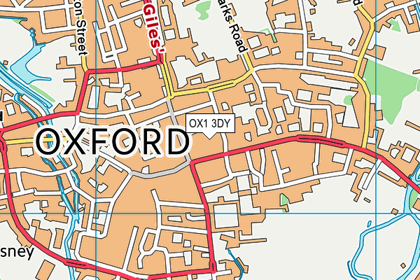 OX1 3DY map - OS VectorMap District (Ordnance Survey) OX1 3DY map - OS VectorMap District (Ordnance Survey)