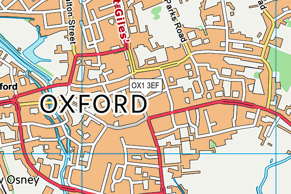 OX1 3EF map - OS VectorMap District (Ordnance Survey) OX1 3EF map - OS VectorMap District (Ordnance Survey)