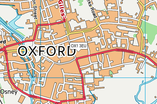 OX1 3EU map - OS VectorMap District (Ordnance Survey) OX1 3EU map - OS VectorMap District (Ordnance Survey)
