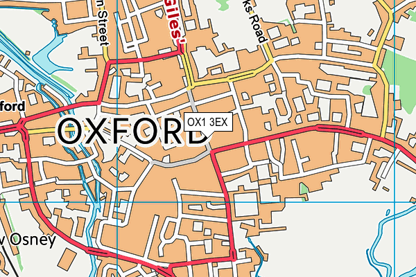 OX1 3EX map - OS VectorMap District (Ordnance Survey) OX1 3EX map - OS VectorMap District (Ordnance Survey)