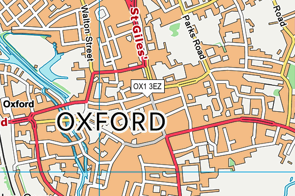 OX1 3EZ map - OS VectorMap District (Ordnance Survey)