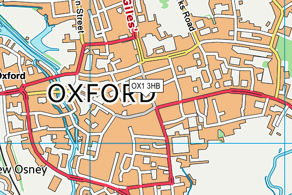 OX1 3HB map - OS VectorMap District (Ordnance Survey) OX1 3HB map - OS VectorMap District (Ordnance Survey)