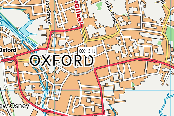OX1 3HJ map - OS VectorMap District (Ordnance Survey) OX1 3HJ map - OS VectorMap District (Ordnance Survey)
