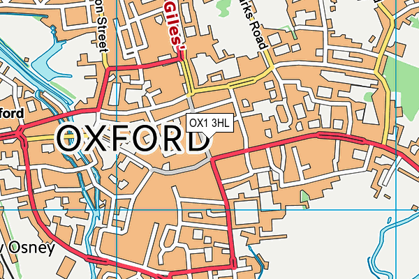 OX1 3HL map - OS VectorMap District (Ordnance Survey) OX1 3HL map - OS VectorMap District (Ordnance Survey)