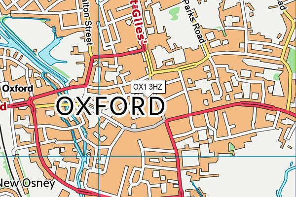 OX1 3HZ map - OS VectorMap District (Ordnance Survey) OX1 3HZ map - OS VectorMap District (Ordnance Survey)