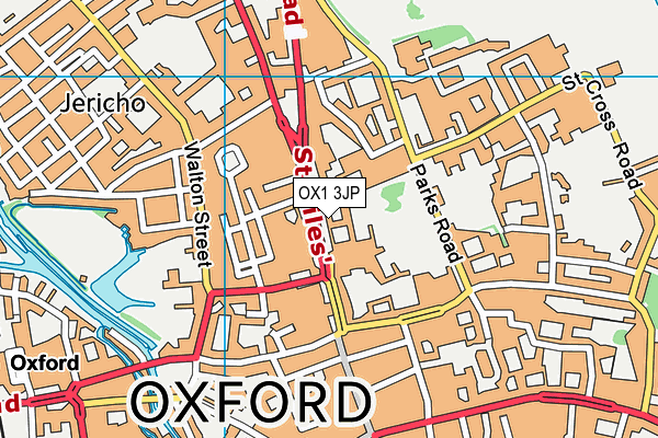 OX1 3JP map - OS VectorMap District (Ordnance Survey) OX1 3JP map - OS VectorMap District (Ordnance Survey)