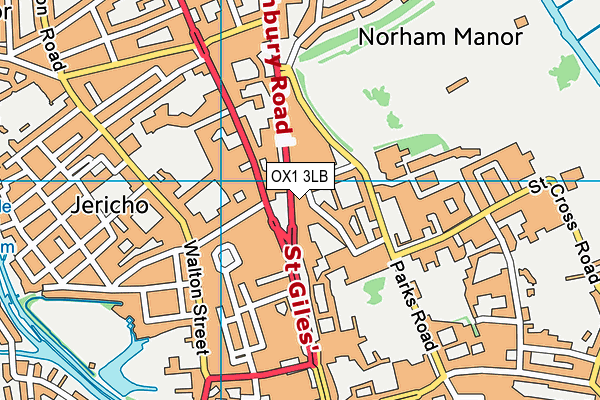 OX1 3LB map - OS VectorMap District (Ordnance Survey) OX1 3LB map - OS VectorMap District (Ordnance Survey)
