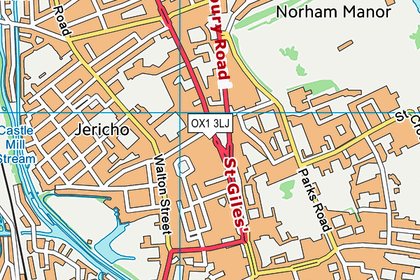 OX1 3LJ map - OS VectorMap District (Ordnance Survey) OX1 3LJ map - OS VectorMap District (Ordnance Survey)