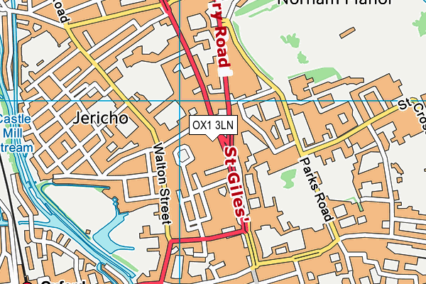 OX1 3LN map - OS VectorMap District (Ordnance Survey) OX1 3LN map - OS VectorMap District (Ordnance Survey)
