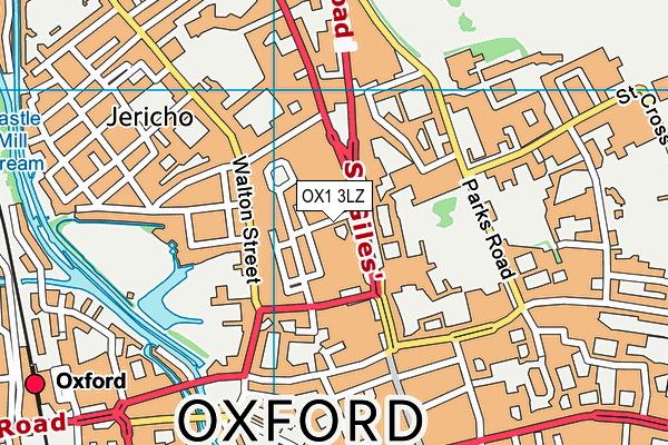 OX1 3LZ map - OS VectorMap District (Ordnance Survey) OX1 3LZ map - OS VectorMap District (Ordnance Survey)