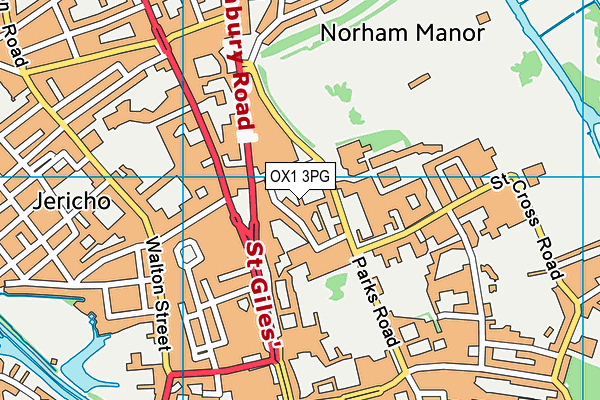 OX1 3PG map - OS VectorMap District (Ordnance Survey) OX1 3PG map - OS VectorMap District (Ordnance Survey)