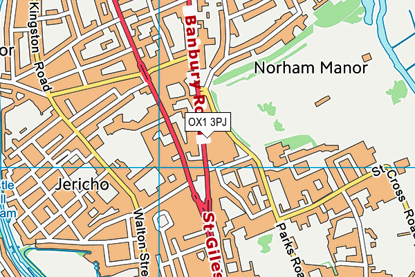 OX1 3PJ map - OS VectorMap District (Ordnance Survey) OX1 3PJ map - OS VectorMap District (Ordnance Survey)